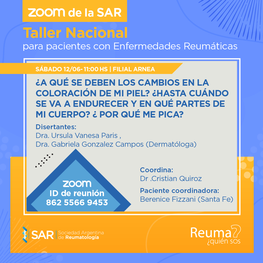 Taller Nacional De Pacientes De Reumatología Clase 10 Reuma ¿quién Sos 8826